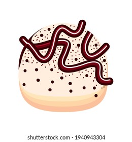 icono de postre de bizcocho con patatas fritas