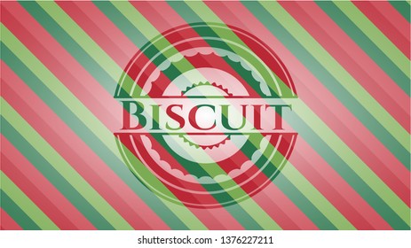 Biscuit christmas emblem background.