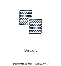 Biscuit concept line icon. Linear Biscuit concept outline symbol design. This simple element illustration can be used for web and mobile UI/UX.