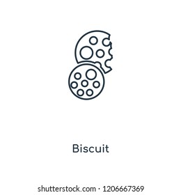 Biscuit concept line icon. Linear Biscuit concept outline symbol design. This simple element illustration can be used for web and mobile UI/UX.