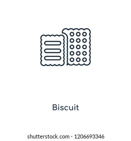 Biscuit concept line icon. Linear Biscuit concept outline symbol design. This simple element illustration can be used for web and mobile UI/UX.