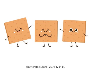 Biscuit, cookie color vector character. Element of kitchen for illustration. Biscuit cartoon vector.