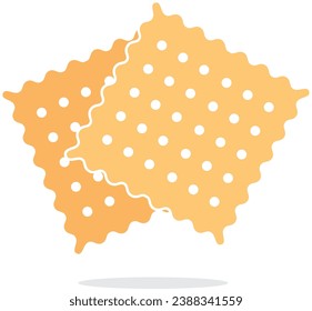 Biscuit, cookie color vector icon. Element of kitchen for mobile apps illustration. Biscuit flat icon for website design and development.