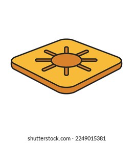 Icono de vector de cookie de Biscuit.Icono de vector de color aislado en cookie de galleta de fondo blanco.