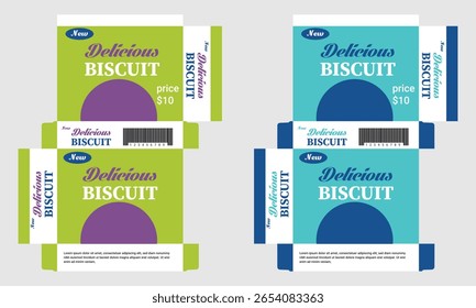 Modelo de design de caixa de biscoito ou cookies 