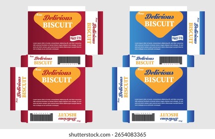 Biscuit or cookies box design template 