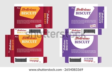 Biscuit or cookies box design template 