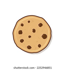 biscuit, cookies, tasty cookies vector cartoon logo design illustration cookies in plastic bag bakery biscuit with chocochips, chocolate cookies