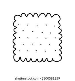  doodle de galletas aislado en fondo blanco
