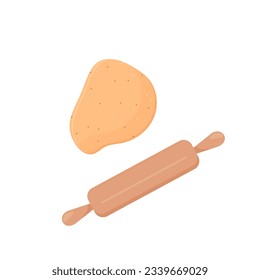 ilustración de vectores de vástagos y masa de galletas