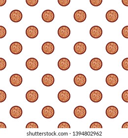 Biscuit with drop pattern seamless vector repeat for any web design
