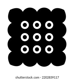 símbolo de filtro biscuit ilustración vectorial