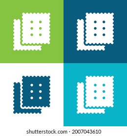 Biscuit Flat Vier Farben minimaler Icon Set