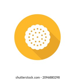 Biscuit flat icon with shadow