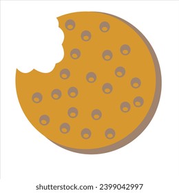 biscuit flat icon for website design and development. wafer biscuits chocolate flying in the middle isolated on white background. collection biscuits flat design. biscuits vector image