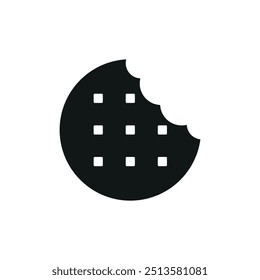 Icono de panadería de alimentos de galletas Vector de diseño básico Plantilla de concepto simple y moderno