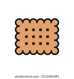 Biscuit food bakery icon vector basic design simple and modern concept template