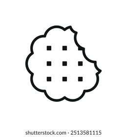 Icono de panadería de alimentos de galletas Vector de diseño básico Plantilla de concepto simple y moderno