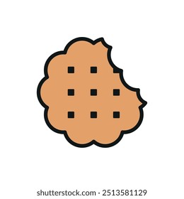 Biscuit food bakery icon vector basic design simple and modern concept template