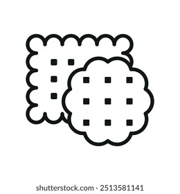 Biscuit food bakery icon vector basic design simple and modern concept template
