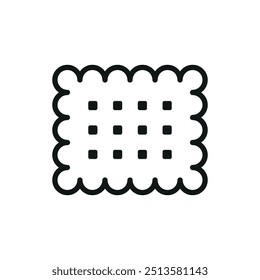 Icono de panadería de alimentos de galletas Vector de diseño básico Plantilla de concepto simple y moderno