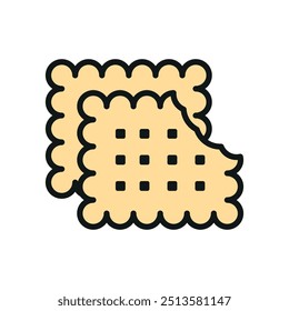 Biscoito alimento padaria ícone vetor projeto básico modelo conceito simples e moderno