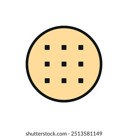 Icono de panadería de alimentos de galletas Vector de diseño básico Plantilla de concepto simple y moderno