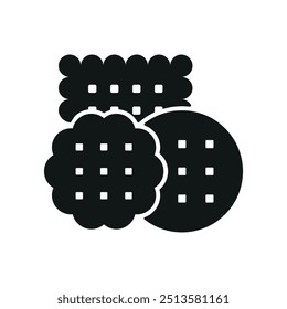 Biscuit food bakery icon vector basic design simple and modern concept template