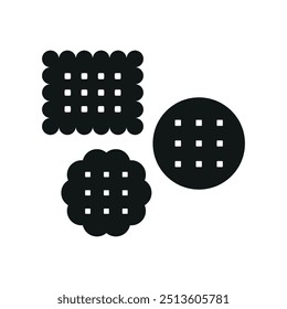 Biscuit food bakery icon vector basic design simple and modern concept template