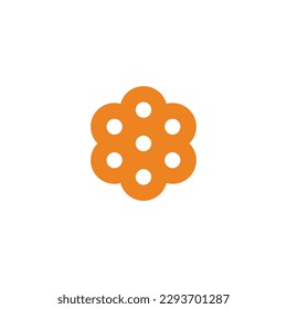 Biskuit, Lebensmittel, Brot, Kreise geometrisches Symbol, einfaches Logo, Vektorgrafik