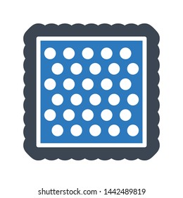 biscuit glyph color vector icon