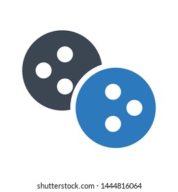 biscuit glyph color vector icon