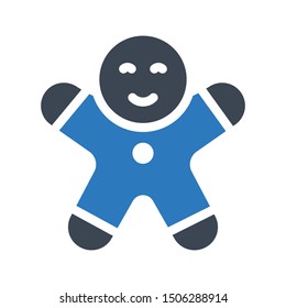 biscuit glyph colour vector icon