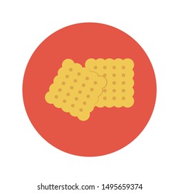 biscuit glyph flat vector icon