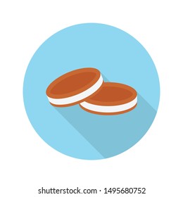 biscuit glyph flat vector icon