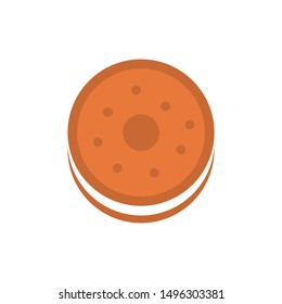 biscuit glyph flat vector icon