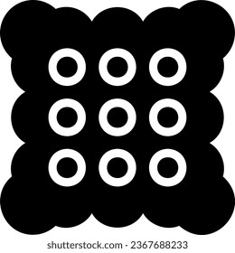biscuit glyph icon illustration vector