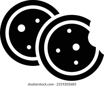 Biscuit Glyph Icon, Vector Icon