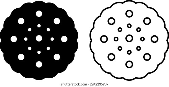 icono de galletas para aplicaciones y sitios web en fondo blanco..eps.
