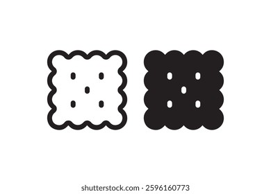 Biscuit icon in black and white Vector