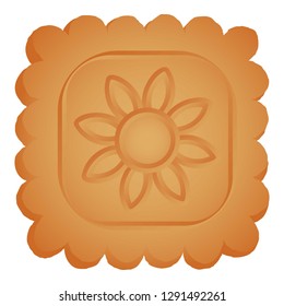 Biscuit icon. Cartoon of biscuit vector icon for web design isolated on white background