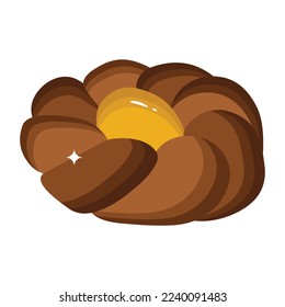 Biscuit icon designed in isometric style 