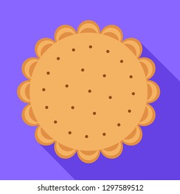 Biscuit icon. Flat illustration of biscuit vector icon for web design