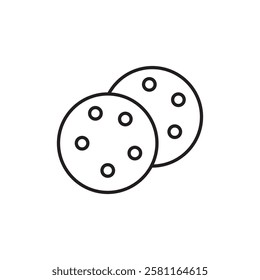Biscuit icon Flat simple outline