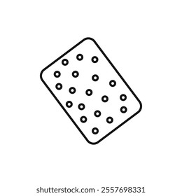 Biscuit icon Isolated flat vector in outline