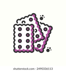 icono de galleta, icono aislado tema panadería