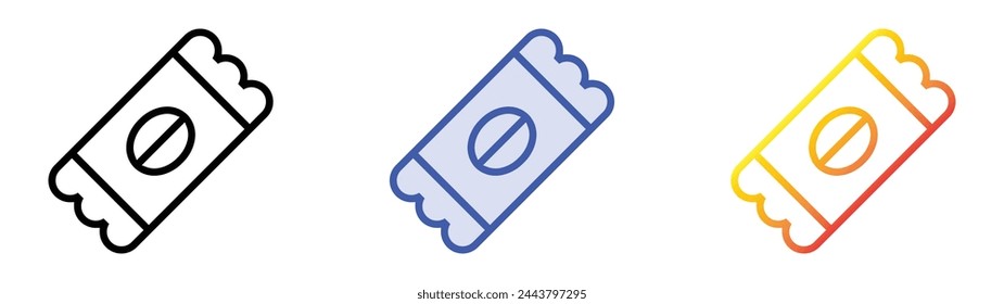 biscuit icon. Linear, Blue Fill and Gradient Style Design Isolated On White Background