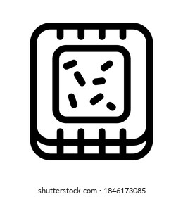 Icono de Biscuit o logotipo símbolo de signo aislado ilustración vectorial - iconos vectoriales de estilo negro de alta calidad
