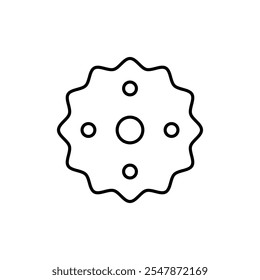 Biscuit icono logo signo conjunto Vector contorno