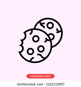 Biscuit icon modern vector style